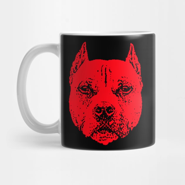 Red Pit Bull by childofthecorn